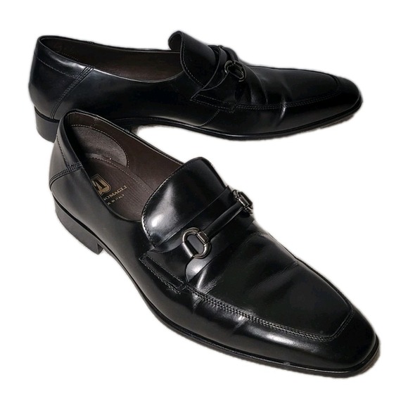 Brunomagli Mens Size 12 M Horsebit Loafers Dress ShoesBk Leather